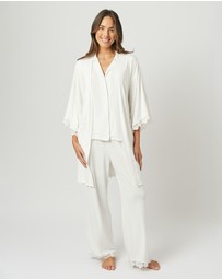 UNE PIECE - Lace Trim Modal Full Length Pyjama Set