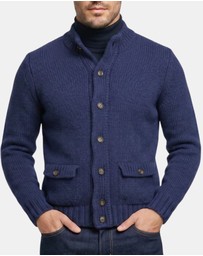 Henry Bucks - HENRY SARTORIAL Lana Wool Buttonfront Knit