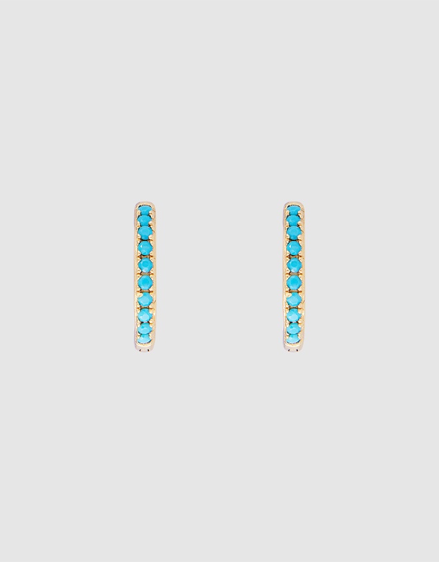 FAIRLEY - Turquoise Pave Midi Hoops