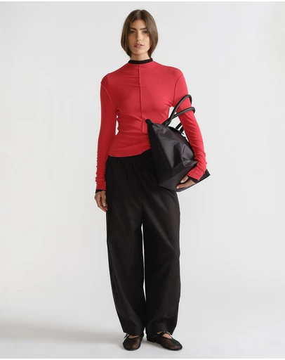 Decjuba - D-Luxe Semi Sheer Long Sleeve Top