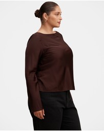 Forever New Curve - Rae Curve Boatneck Blouse