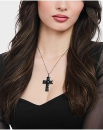 THOMAS SABO - Cross pendant with black zirconia