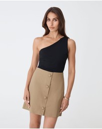 Forcast - Winnie A-line Button Skirt