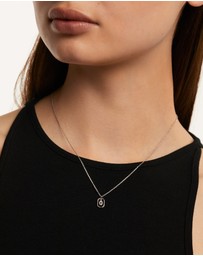 PDPAOLA - Mini Letter O Silver Necklace