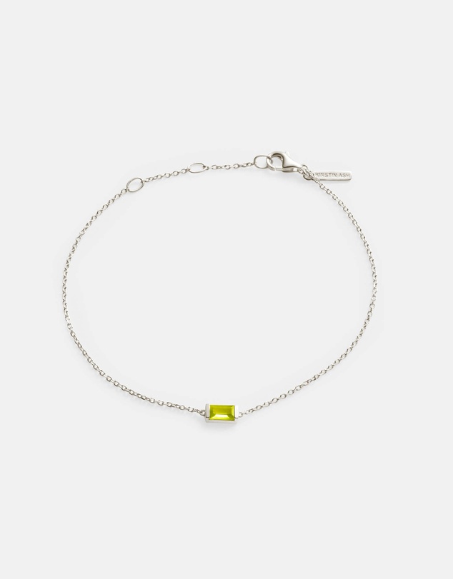Kirstin Ash - Baguette Birthstone Bracelet August Peridot