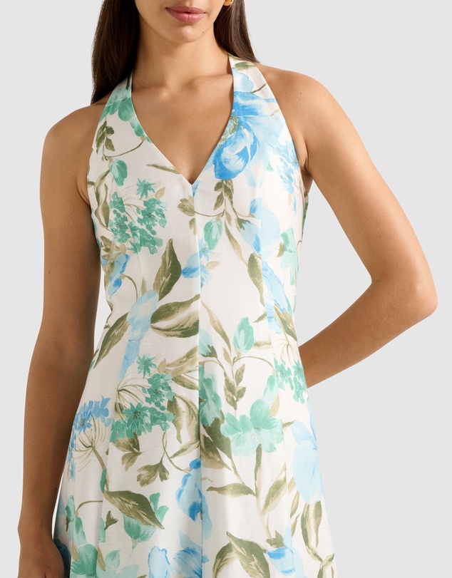 Forever New - Sallie Halter Neck Bow Midi Dress