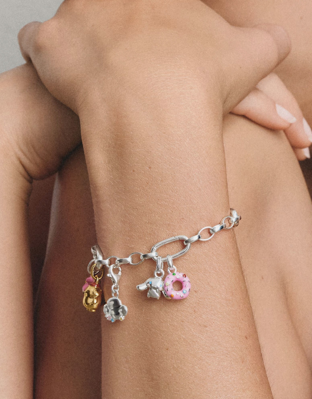 THOMAS SABO - Silver-Plated Donut Charm with Colourful Stones