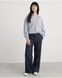 Seasalt - Seasalt Cornwall Blue Gwel Long Sleeve Top