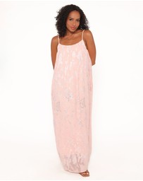 Petal & Pup - Lumina Jacquard Maxi Dress - Pink