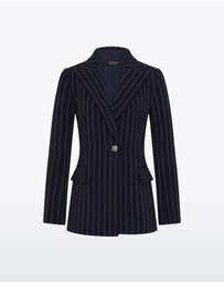 Carla Zampatti - Navy Pinstripe Jacket