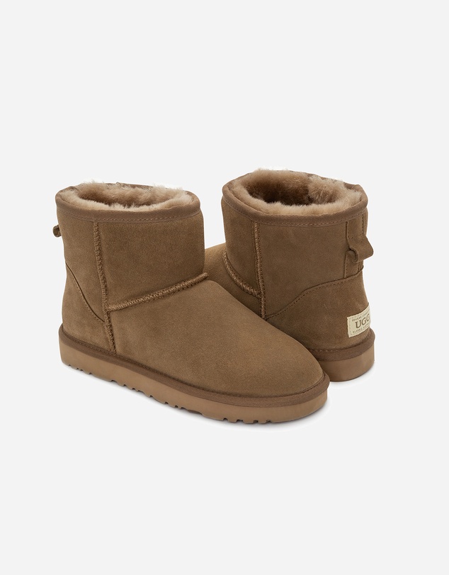 Ozwear Connection Uggs - Ugg Boots Genuine Australian Sheepskin Unisex Mini Classic Suede