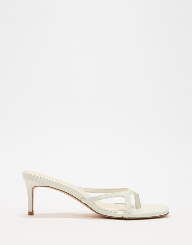 AERE - Dahlia Leather Kitten Heels