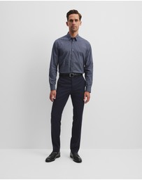 Country Road - Long Sleeve Slim Fit Cotton Stretch Print Shirt