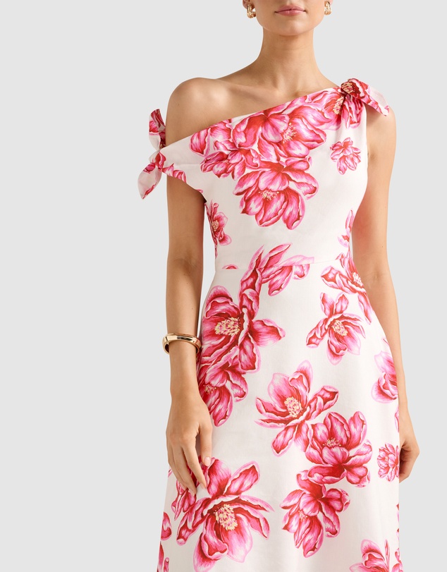 Forever New - Vinetta Asymmetric Bow Midi Dress