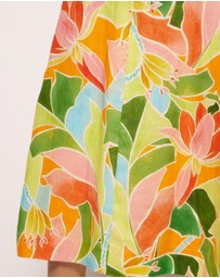 AERE - Emina Linen Beaded Midi Dress