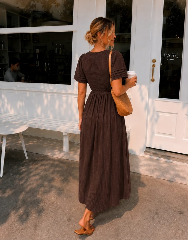 Esther & Co - Iolana Dress - Chocolate