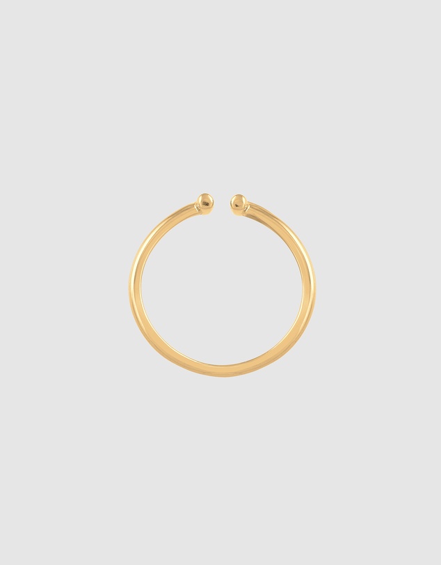 Elli Jewelry - Geometric Band Ring in Gold-Plated 925 Silver