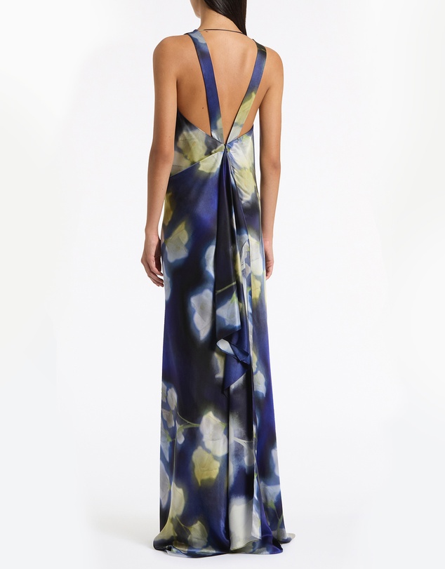 Carla Zampatti - Calla Lily Silk Viscose Cowl Front Gown
