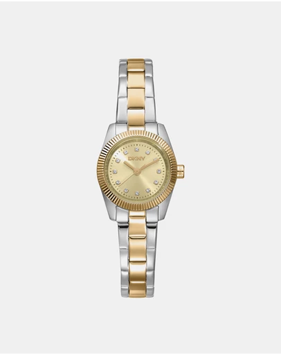 DKNY - Mini Two-Tone 23mm Gold Dial Womens Watch
