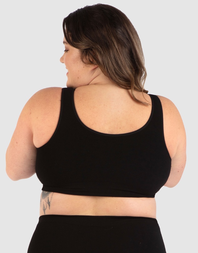 B Free Intimate Apparel - Full Bust Bamboo Padded Front Closure Wire Free Bra (E-F-G-H) Cup