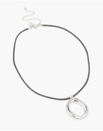 Lovisa - Waterproof Stainless Steel Organic Pendant Cord Necklace