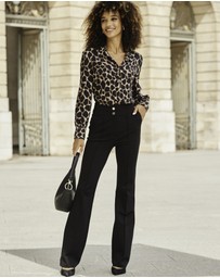 Sosandar - Ponte Contour Waist Kick Flare Trousers