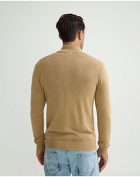 Oxford - Robert Zip Neck Knit Pullover