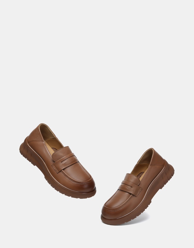 EVERAU - EverAU Ugg Pansy Cow Leather Upper Loafer Oxfords Flats