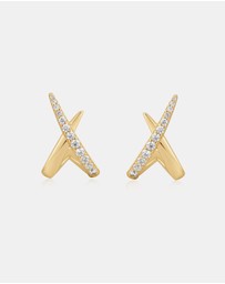 Ania Haie - Gold Kiss Polished Pave Studs