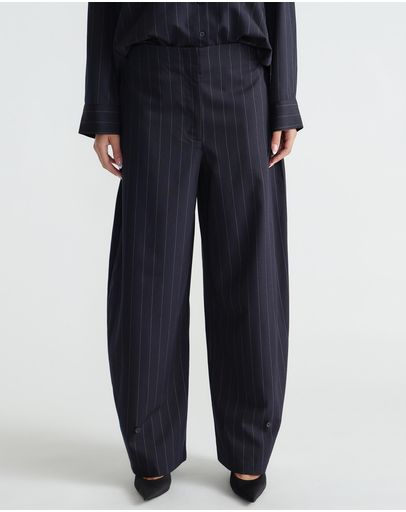 Navy Fine Stripe
