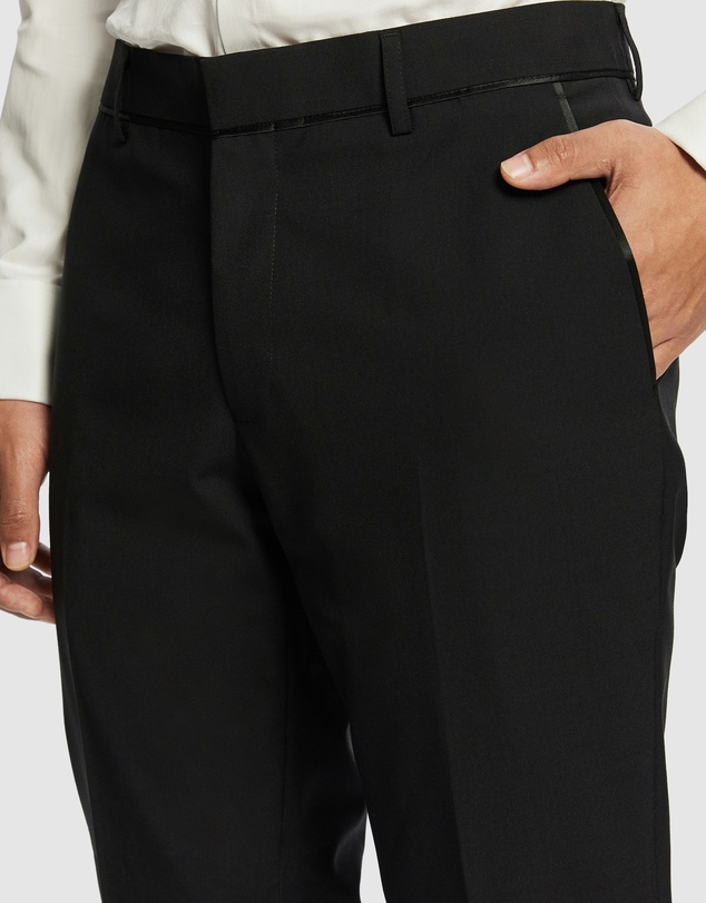 yd. - Seville Slim Tuxedo Wool Blend Dress Pant