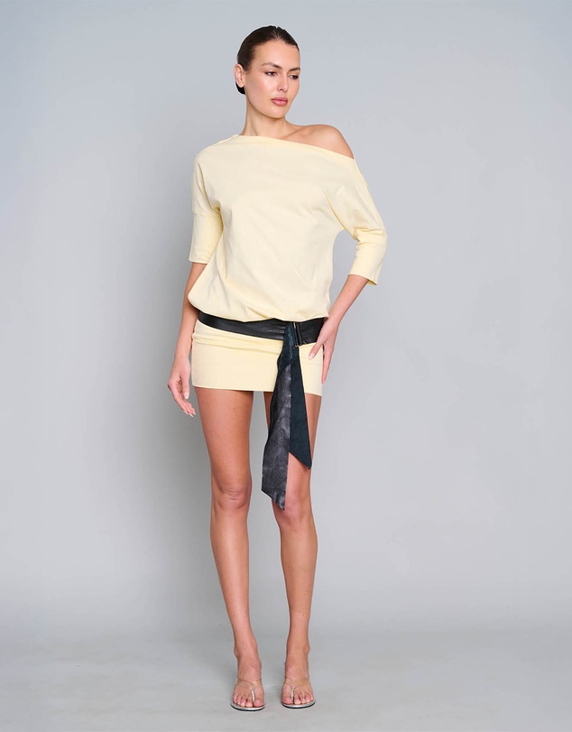 Love and Nostalgia - Gabby Ballet Tee Dress - Lemon Yellow