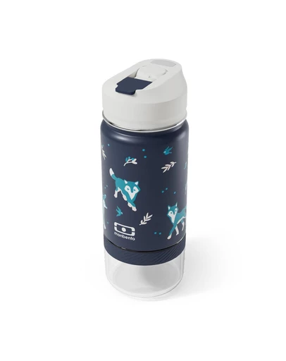 Monbento - Monbento Twisty Kids Water Bottle with Snack Container- Wolf