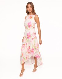 Petal & Pup - Zula Maxi Dress - Pink Garden Floral