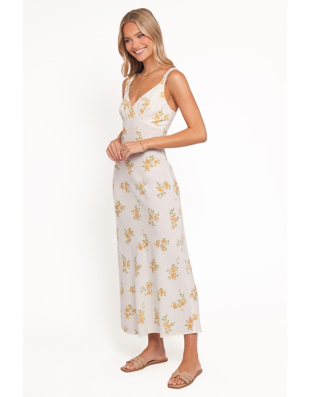 Petal & Pup - Zinnia Midi Dress - Yellow Floral