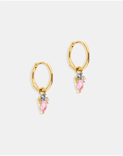 By Charlotte - Gold Cherished Connections Hoops