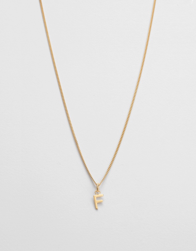Kirstin Ash - F Outline Initial Necklace