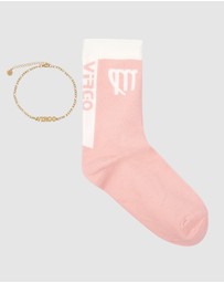 High Heel Jungle - Horoscope Gold Anklet and Sock Set - Virgo