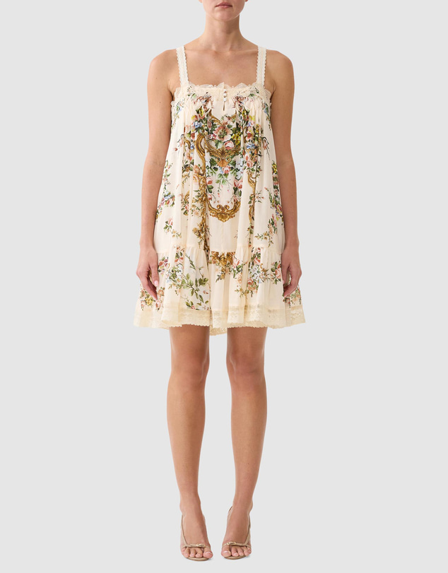 Camilla - A-Line Short Dress With Lace