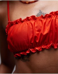 TOPSHOP - Miami Frill Bandeau Bikini Top