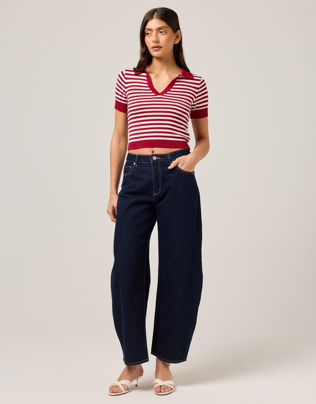Res x Abrand - Mid Barrel Jeans