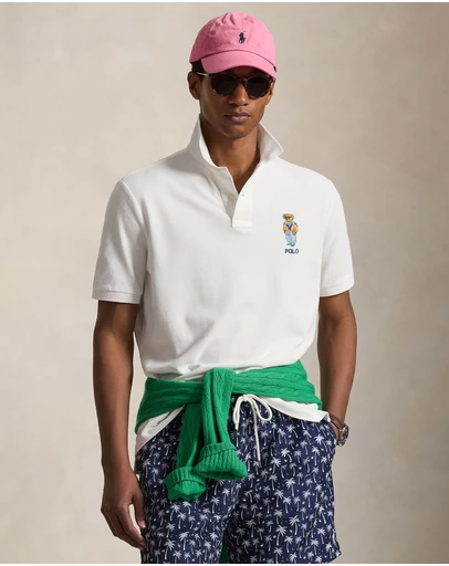 Polo Ralph Lauren - Custom Slim Fit Polo Bear Mesh Polo