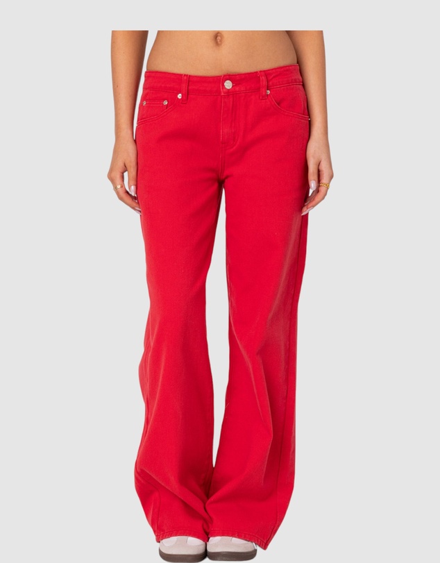 EDIKTED - Mud Wash Low Rise Slouchy Jeans