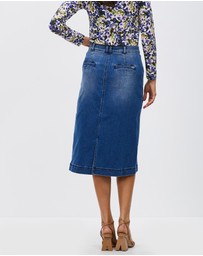 David Lawrence - Olson A Line Denim Skirt