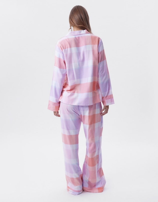 Bras N Things - Azlin Long Sleeve Shirt - Print Check