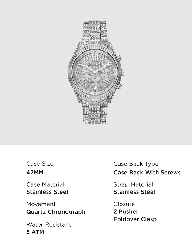 Michael Kors - Lexington Silver Chronograph Watch