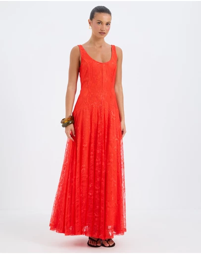 Calli - Penny Lace Midi Dress