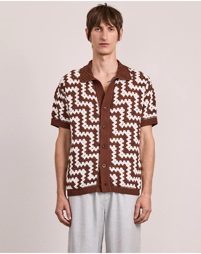 Frescobol Carioca - Pinto Cotton Crochet SS Cardigan