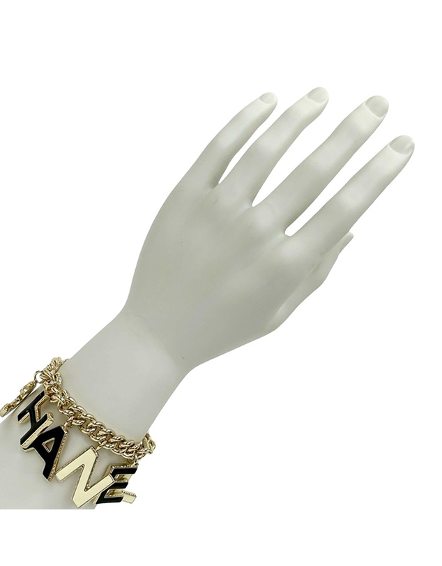 Pre-Loved by Azura Reborn - Pre-Loved CC Gold Plated Lacquered Logo Letter Charms Chain Bracelet