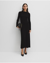 Country Road - Rib Zip Neck Knit Dress